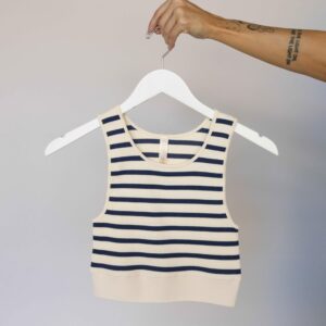 Celine Striped Tank - Navy