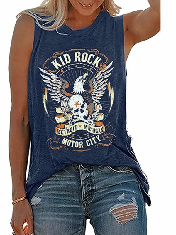 Vintage Retro Rock n Roll Graphic Tank Top - Image 4