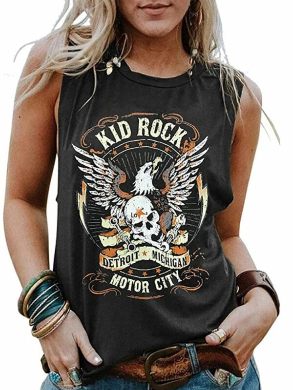 Vintage Retro Rock n Roll Graphic Tank Top - Image 5