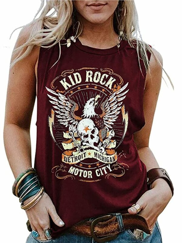 Vintage Retro Rock n Roll Graphic Tank Top - Image 3