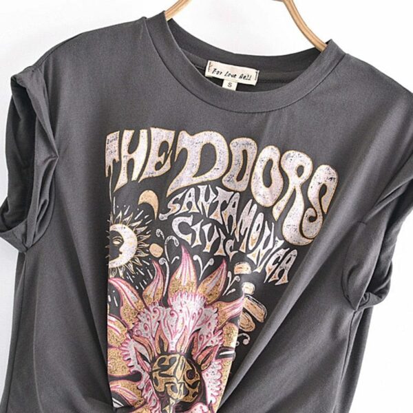 Vintage Print Short Sleeve Top - Image 3