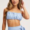 Blue Bralette Top Sleeveless