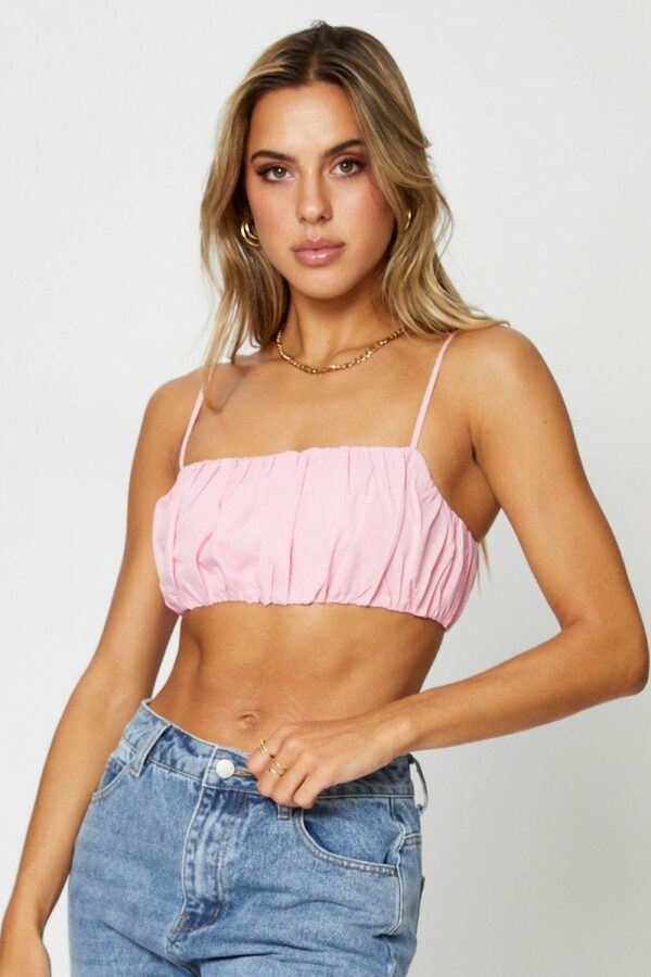 Pink Bralette Top Sleeveless - Image 3