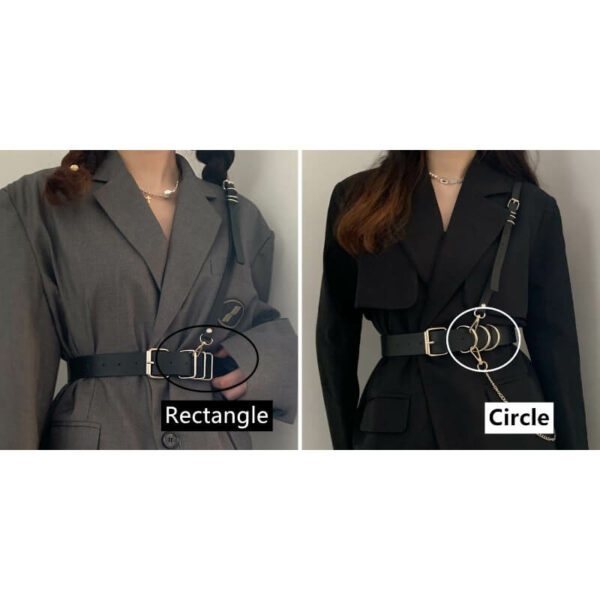 Cyber punk gothic suspender chain belts - Image 6