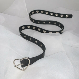 Full of love heart holes y2k buckle belt