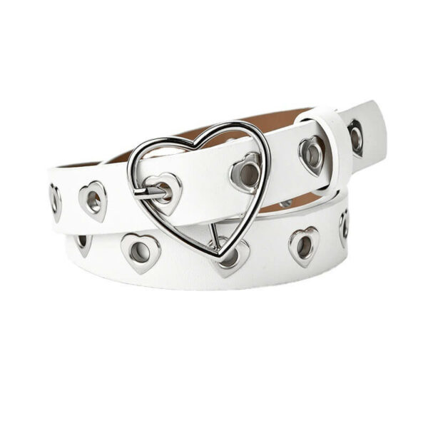 Full of love heart holes y2k buckle belt - Image 6