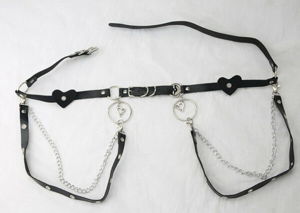 Gothic twinkle stars hearts body chain belt - Image 4