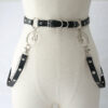 Gothic twinkle stars hearts body chain belt