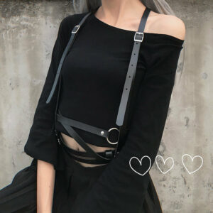 Punk lolita sweet killer suspender loop belt