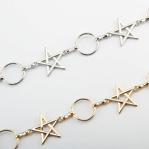 Y2k girl twinkle stars circle body chains - Image 4