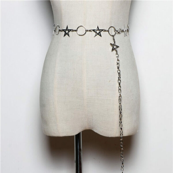 Y2k girl twinkle stars circle body chains