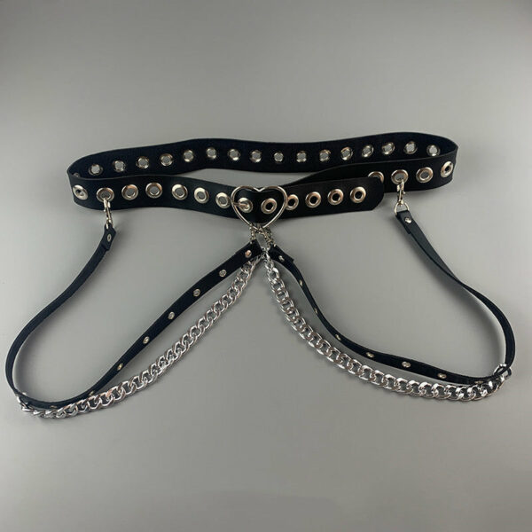 Y2K punk lolita heart buckle chain belt - Image 8