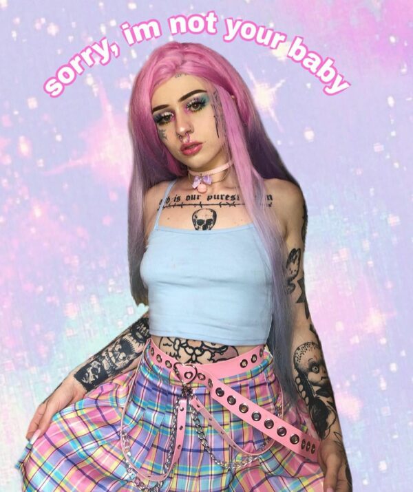Y2K punk lolita heart buckle chain belt - Image 7